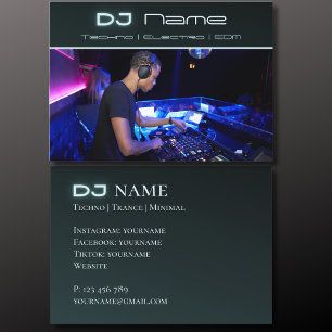Seu Cartão de Visita de DJ de música techno