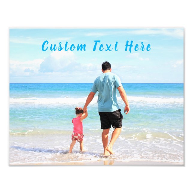 Seu Cartaz de Impressão de Foto com Texto Personal (Frente)
