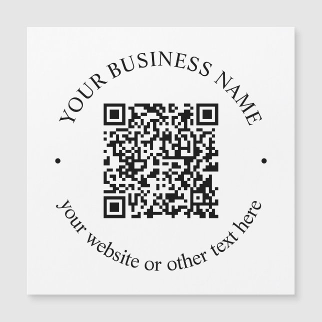Seu código QR carregado mais texto circular editáv (Frente)