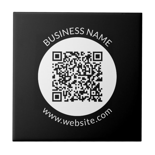 Seu código QR carregado | Texto e Cores Editáveis (Frente)