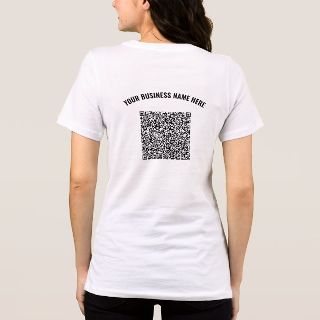 Seu código QR e Promocional de texto personalizado (Verso)