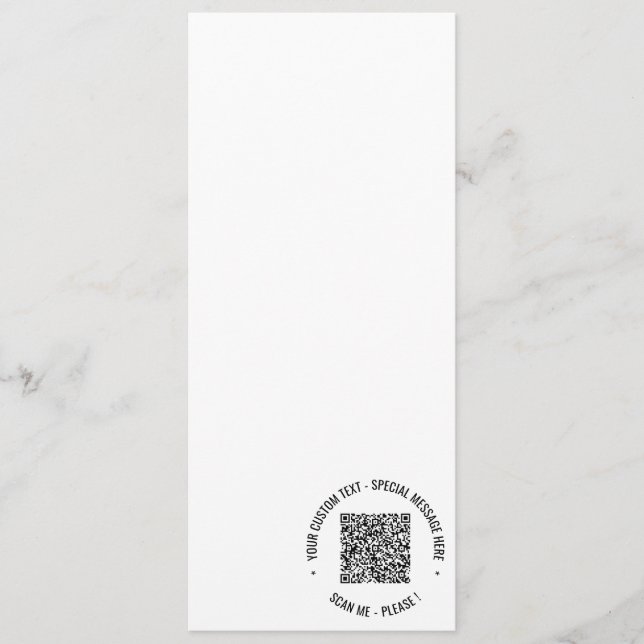 Seu código QR e seu exemplo de cartão de menu de t (Frente)