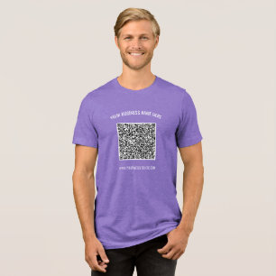 Seu código QR e sua camisa personalizada de texto