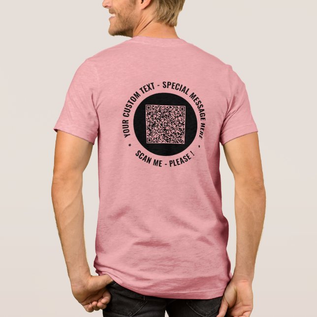 Seu Código QR e Texto Personalizado Personalizados (Verso)