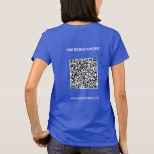 Seu código QR Texto personalizado Modelo de Camisa