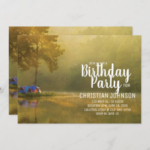 Seu Convite De Aniversário De Foto De Camping