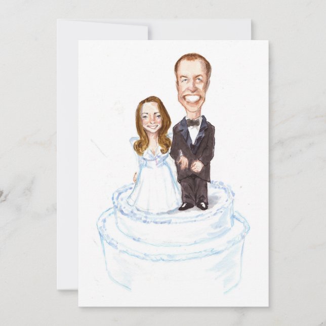 Seu Convite de Casamento Personalizado Kate/Willia (Frente)