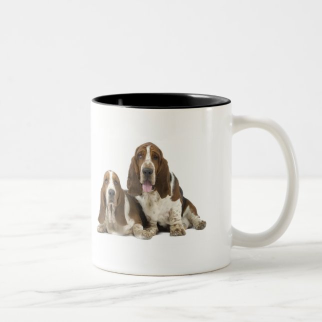 Seu costume cães de Basset da caneca do Dois-Tom (Direita)