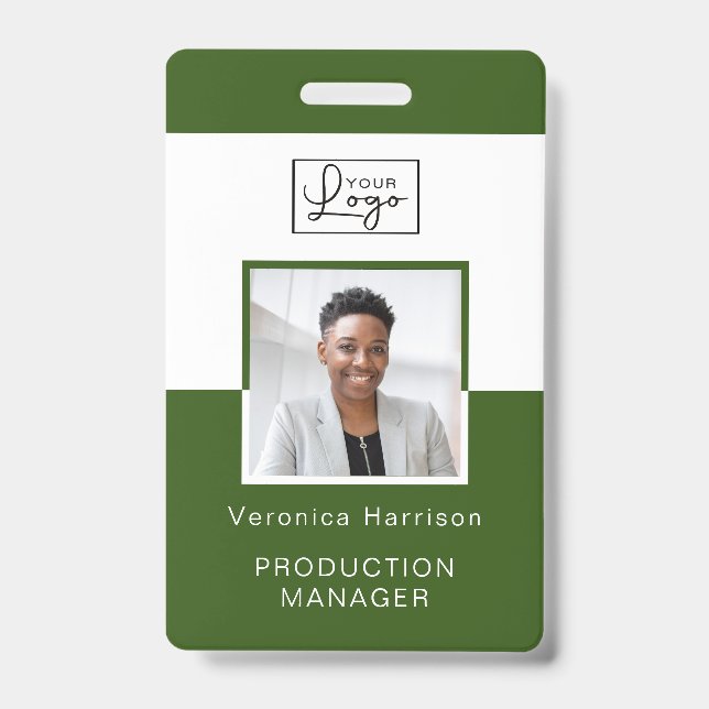 Seu Crachá para identificação de fotos do funcioná (Frente)