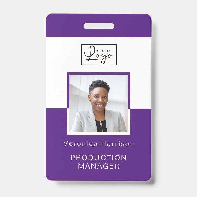 Seu Crachá para identificação de fotos do funcioná (Frente)