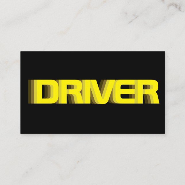 Seu driver como driver de táxi cartão de visita (Frente)