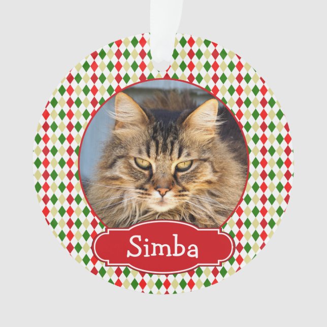 Seu Enfeites de natal Pet Harlequin (Frente)