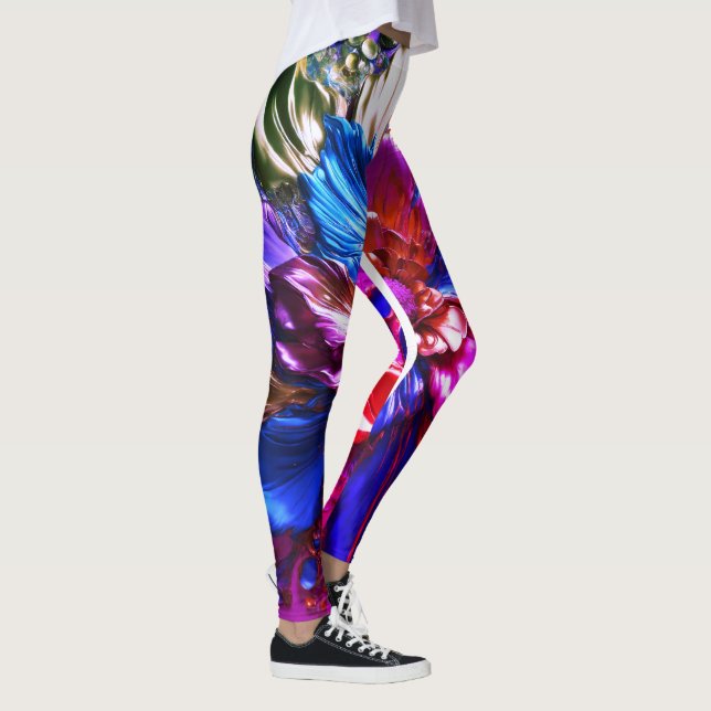 Seu estilo e conforto com leggings de tendências e (Direita)