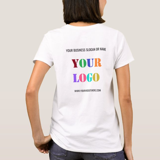 Seu exemplo de camiseta comercial com marca de Des (Verso)