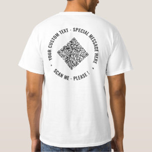 Seu exemplo de camiseta personalizada com código Q