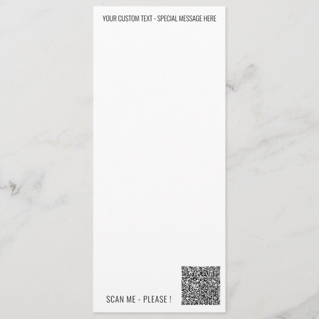Seu Exemplo de Menu de Texto Personalizado de Leit (Frente)