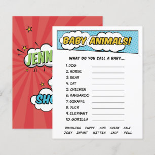 Seu Jogo de Animais Bebês Super-Heróis de HQ