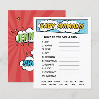 Seu Jogo de Animais Bebês Super-Heróis de HQ