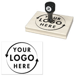 Seu logotipo Carimbo grande de borracha personaliz