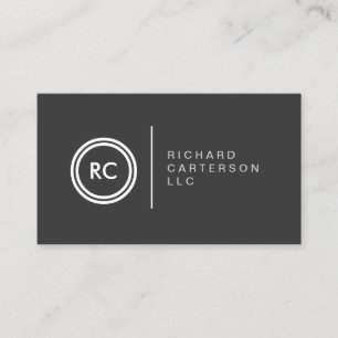SEU LOGOTIPO das INICIAIS no cartão de visita do
