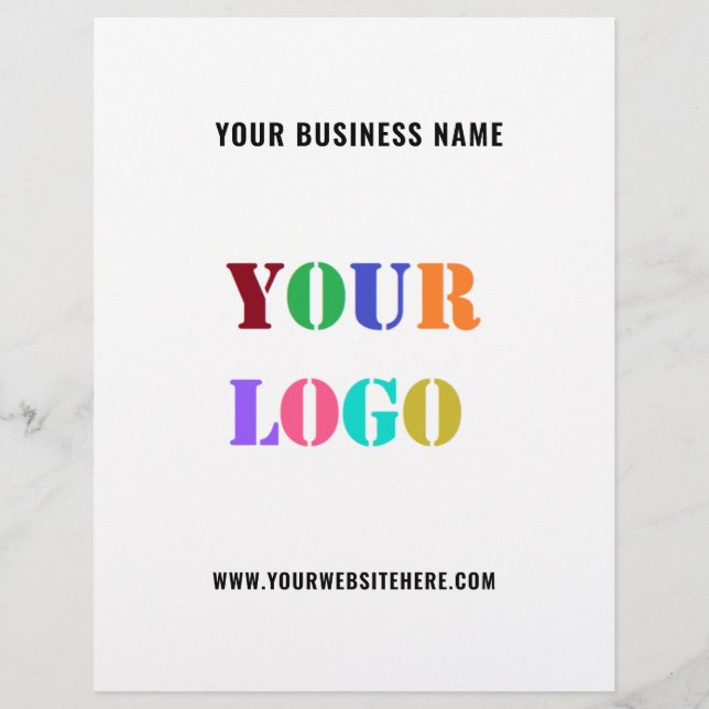 Seu logotipo de empresa Texto Promocional Folhetos (Frente)