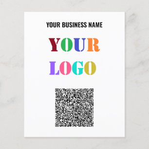 Seu Logotipo e Código QR de Flyers Promocionais pa