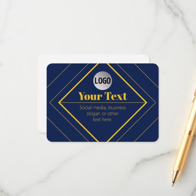Seu logotipo e modelo de design personalizável (Frente/Verso In Situ)