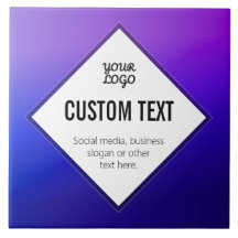 Seu Logotipo e Texto Personalizável | Roxo Ombre