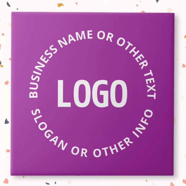 Seu logotipo e texto personalizável | Violeta Roxo (Criador carregado)