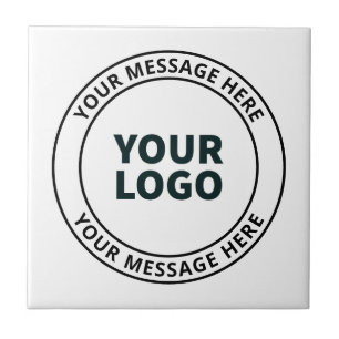 Seu logotipo enviado + texto circular editável