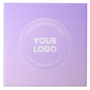 Seu Logotipo Gradiente Sutil Ombre Lavanda