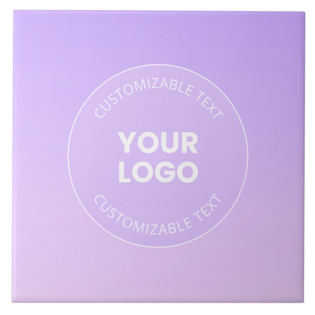 Seu Logotipo | Gradiente Sutil Ombre Lavanda (Frente)