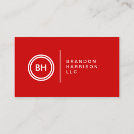 SEU LOGOTIPO INICIAL no RED Nº 2 Cartão de visita