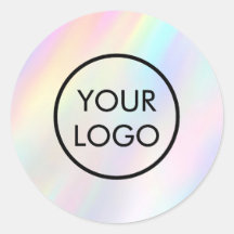 seu logotipo na textura pastel adesivo redondo clá