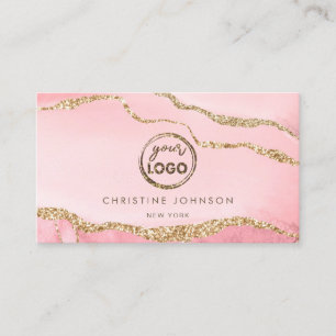 seu logotipo no agate background cartão de visita