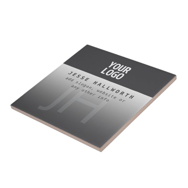 Seu logotipo, nome comercial e monograma (Lateral)