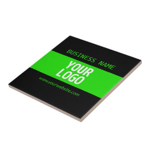 Seu logotipo ou imagem Preto e verde brilhante