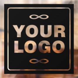 Seu Logotipo - Quadrado - Fundo PRETO