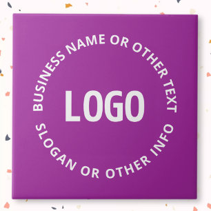 Seu Logotipo & Texto Personalizável Violeta Roxo