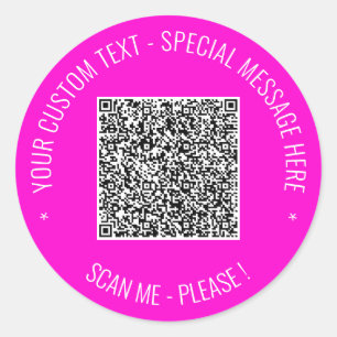 Seu Modelo de Adesivos de Código QR com Cor de Tex