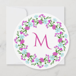 Seu Monograma em convites personalizados de Quadro