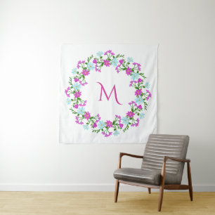 Seu monograma na tapeçaria de Frame Flor