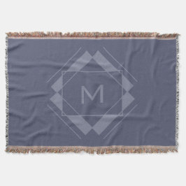 Seu Monograma no Padrão Geométrico lança cobertor