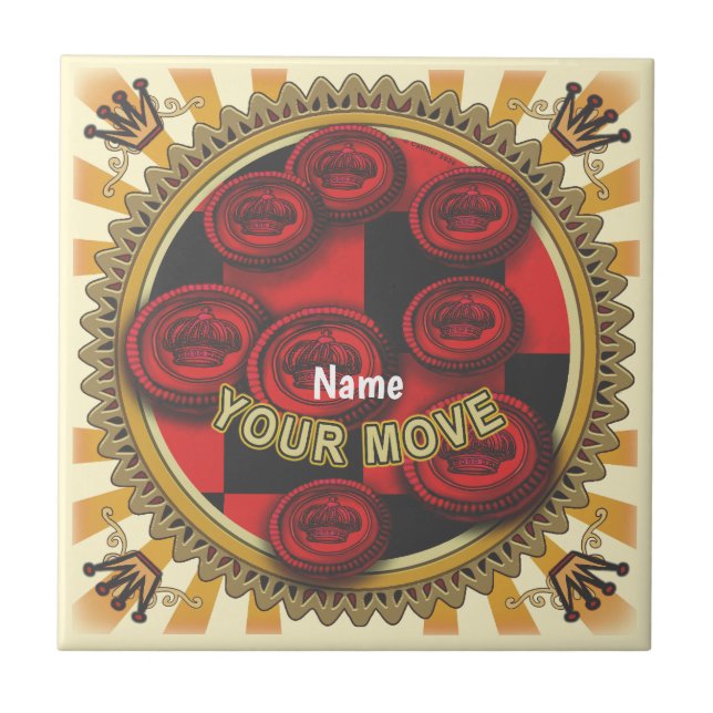 Seu Movimento Peça de Damas (Frente)
