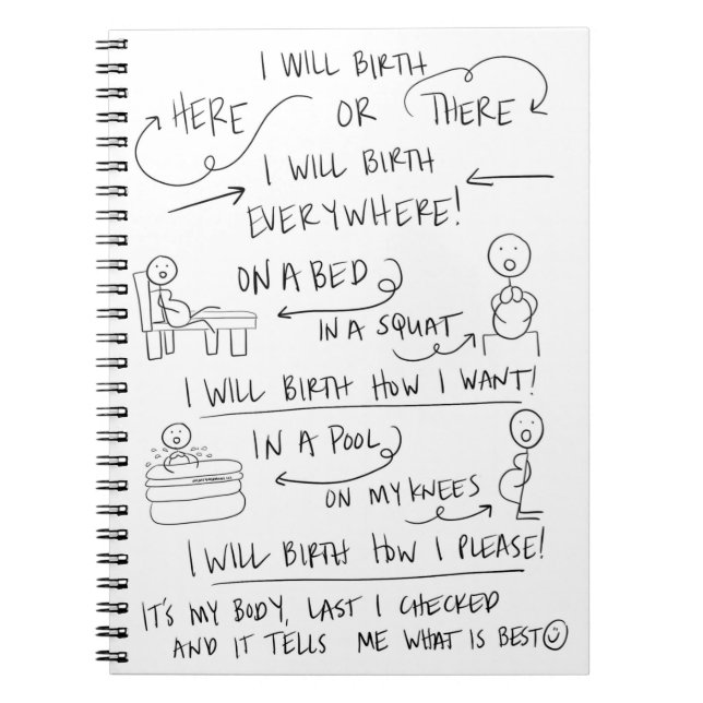 Seu nascimento seu caderno espiral da maneira (Frente)