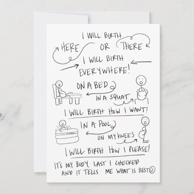 Seu nascimento seu cartão da maneira (Frente)