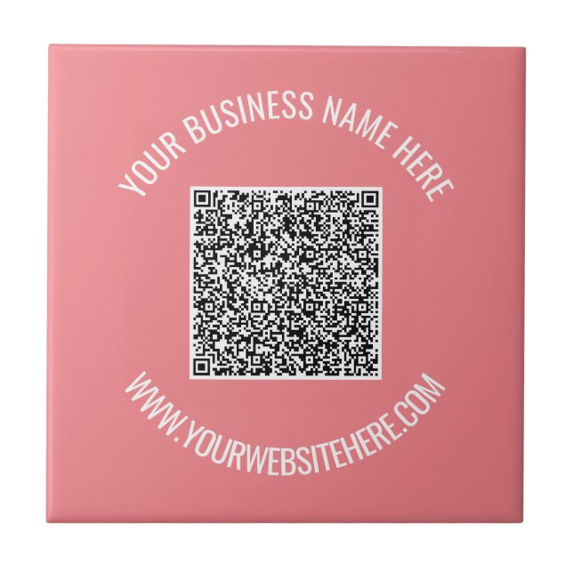 Seu Negócio de Texto Personalizado em Código QR em (Frente)