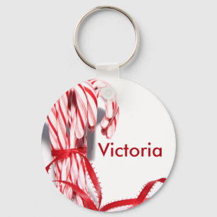 Seu Nome Candy Cane Chaveiro