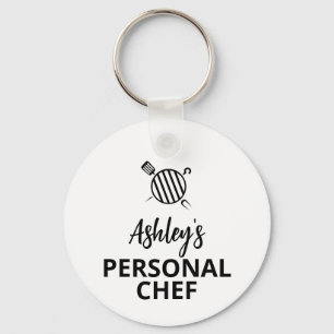 Seu NOME Chef Pessoal, Chaveiro de grelhar c, Pers