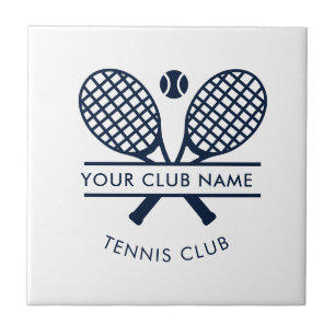 Seu nome de clube Tênis Racket Marinho Motif Azul